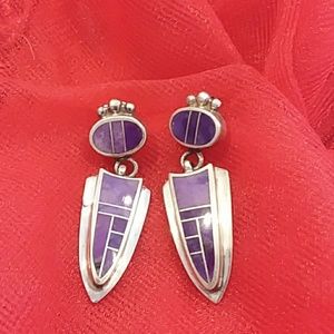 🎈Custom made Navajo Purple Turquoise Earrings🎈🎈